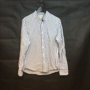 BONOBOS BLUE STRIPE LONG SLEEVE BUTTON DOWN SHIRT EUC SZ M